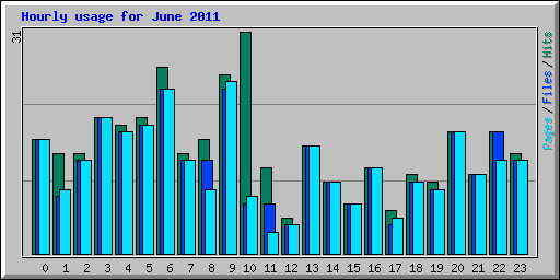 Hourly usage for June 2011