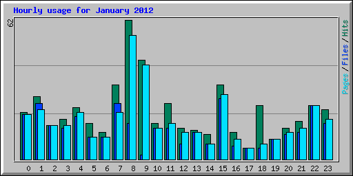 Hourly usage for January 2012