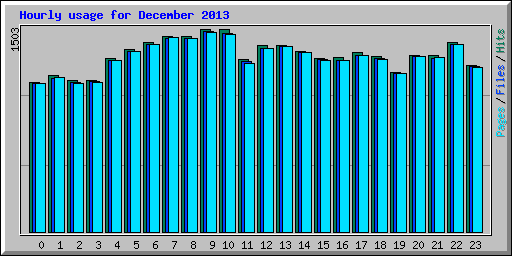 Hourly usage for December 2013