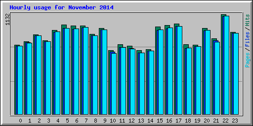 Hourly usage for November 2014