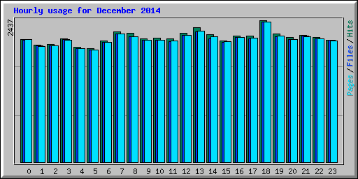 Hourly usage for December 2014