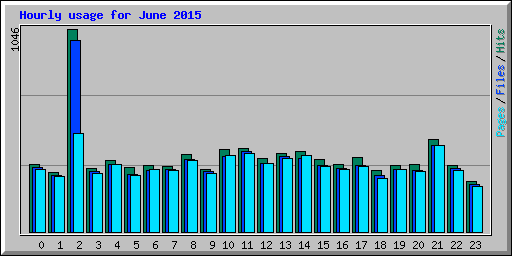 Hourly usage for June 2015