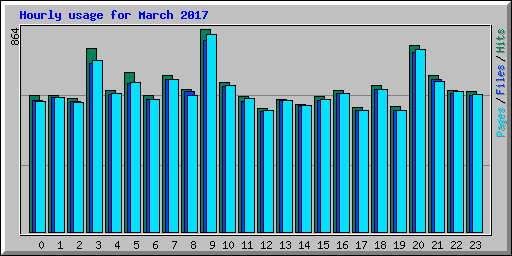 Hourly usage for March 2017