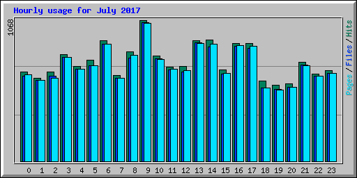 Hourly usage for July 2017