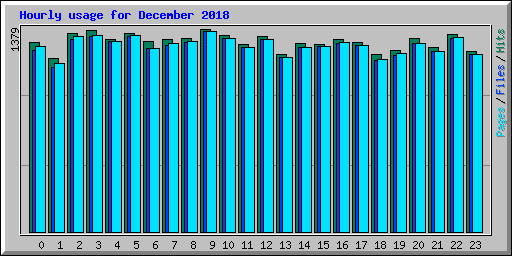 Hourly usage for December 2018