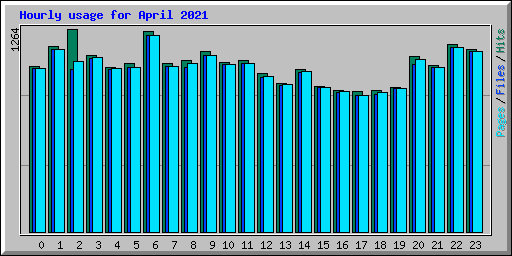 Hourly usage for April 2021