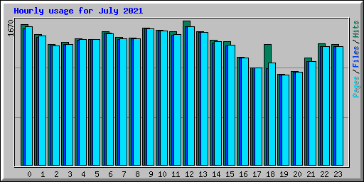 Hourly usage for July 2021