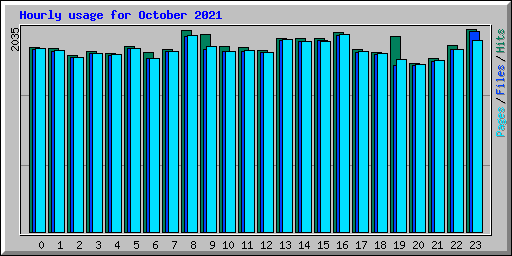 Hourly usage for October 2021