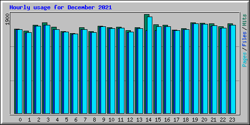 Hourly usage for December 2021