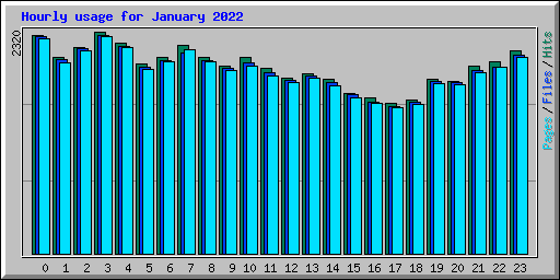 Hourly usage for January 2022