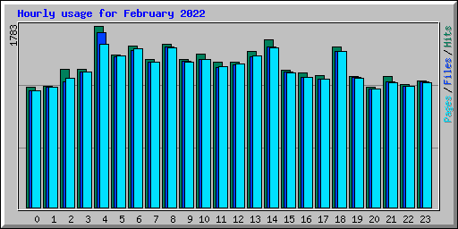 Hourly usage for February 2022