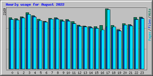 Hourly usage for August 2022